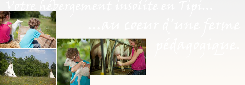 Hébergement insolite en tipis en Charente